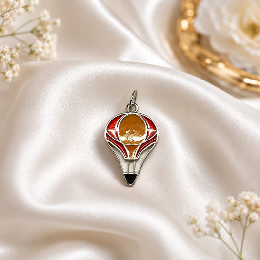 Colorful Parachute Enamel Pendant in 925 Sterling Silver for Kids